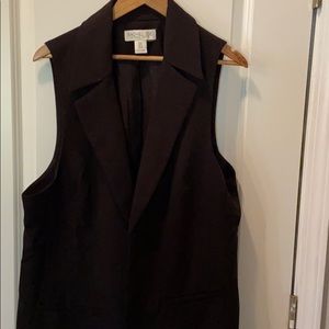 Rachel Zoe plus size black dressy vest